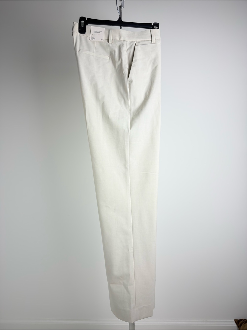 BANANA REPUBLIC Straight Sculpted Stretch Pant Beige Cream NWT 6